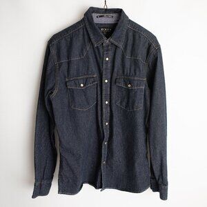 21 Mens Denim Long Sleeve Snap Up shirt.